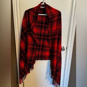 Women’s Red and Black Check Wrap